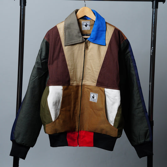Workwear Colorblock Geometric Jacket Size L