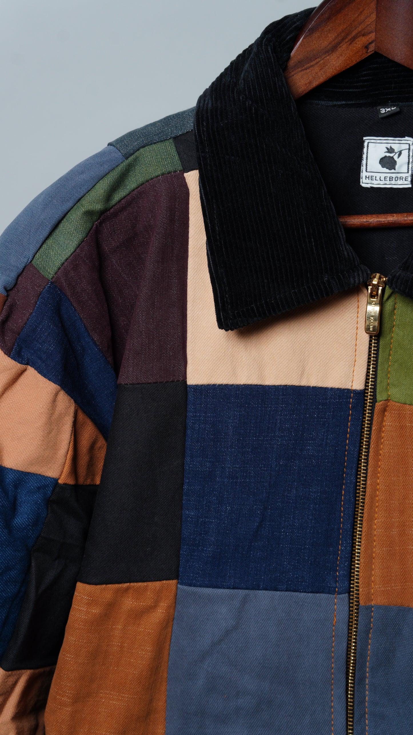 Upcycled Patchwork Jacket Size 3XL