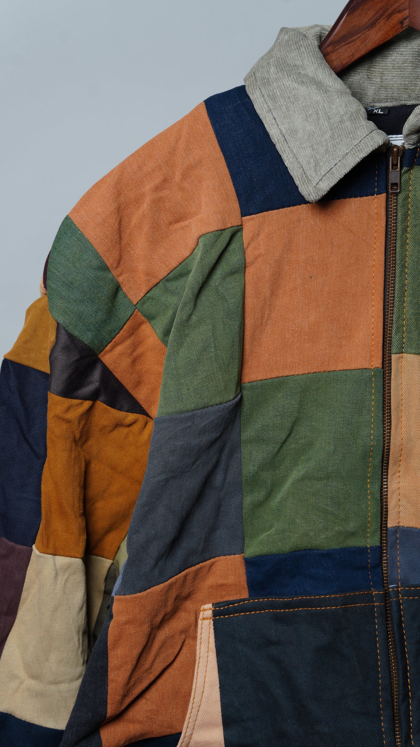 Upcycled Patchwork Jacket Size XL