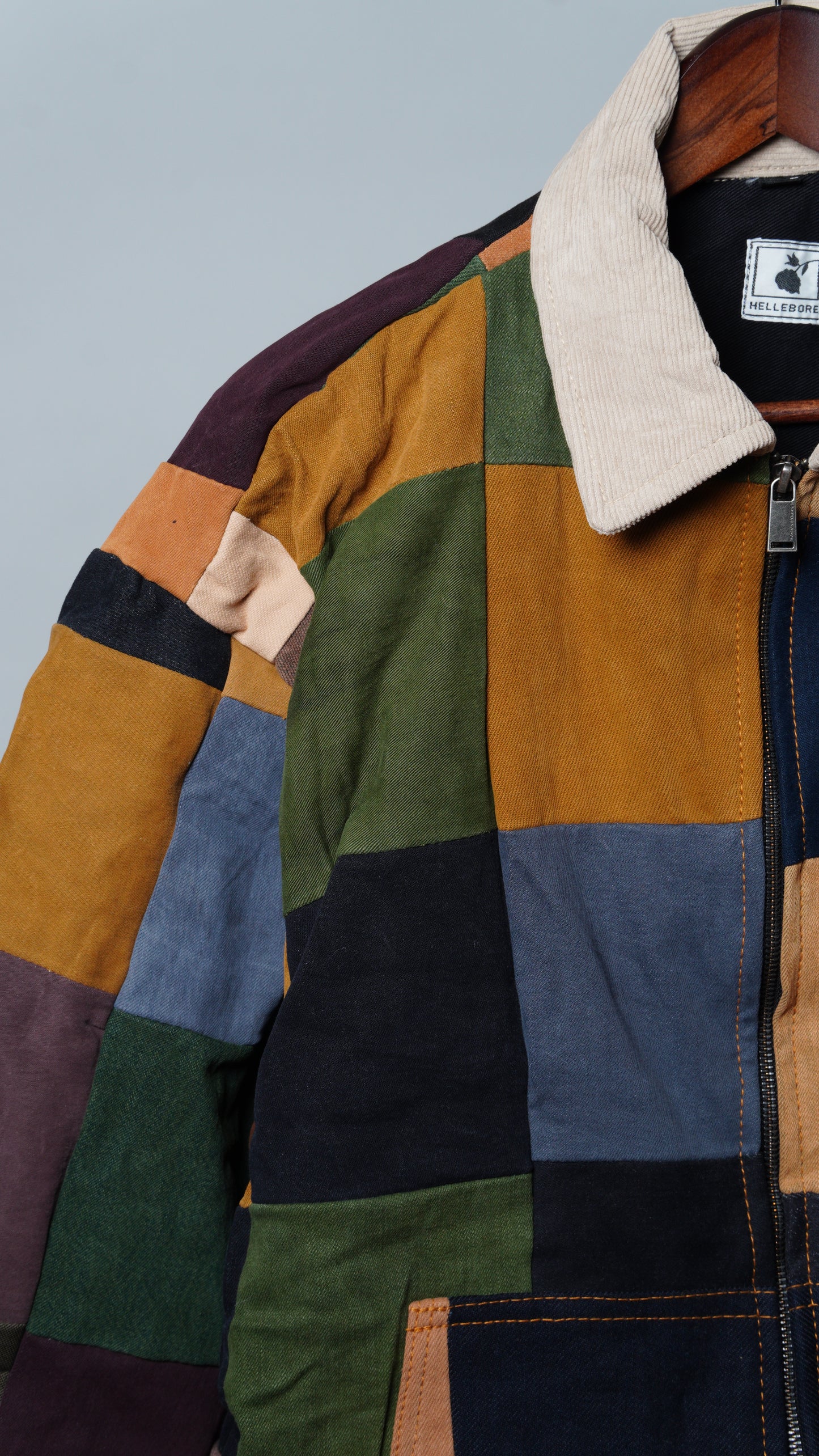 Upcycled Patchwork Jacket Size XL