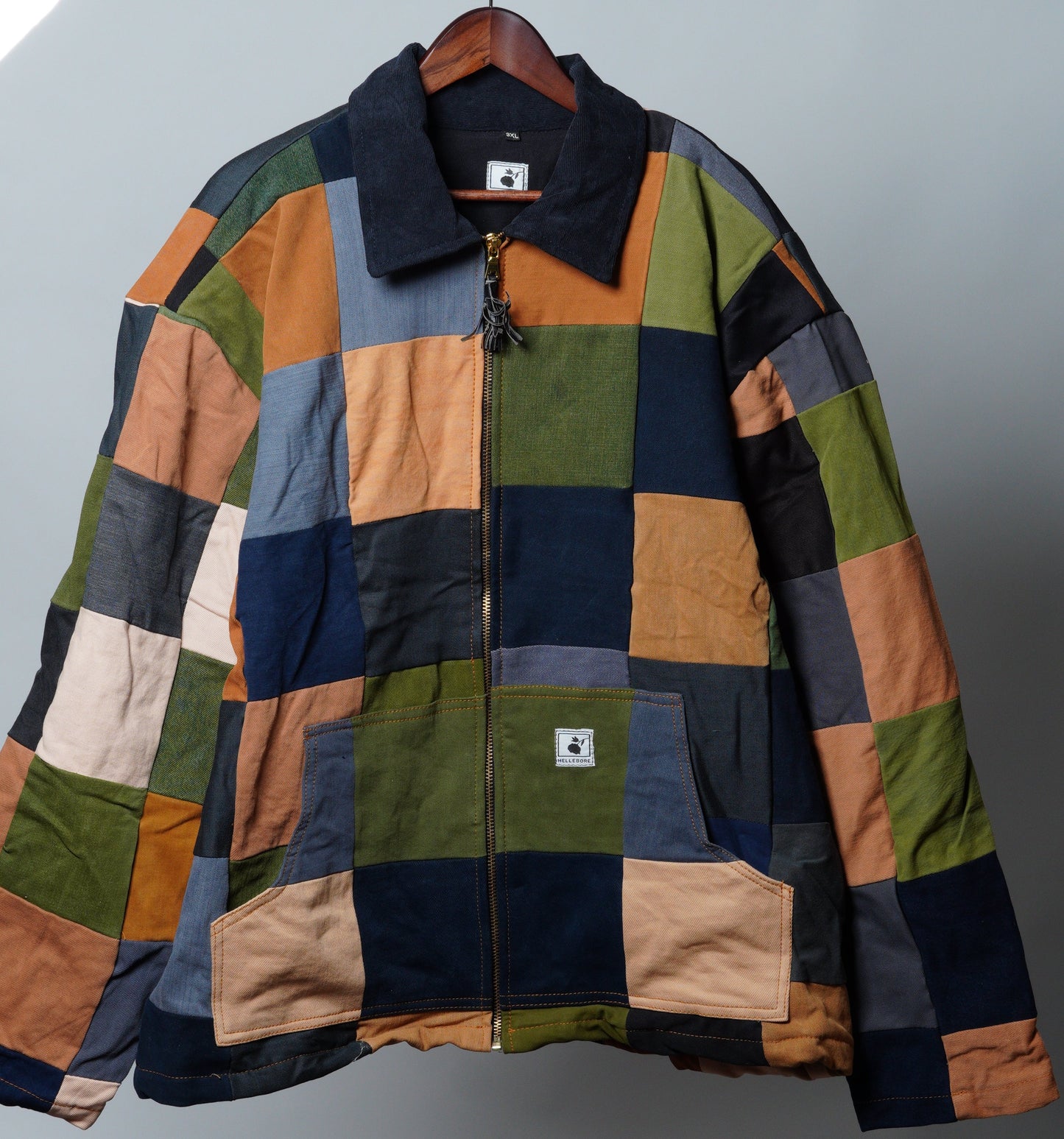 Upcycled Patchwork Jacket Size 3XL