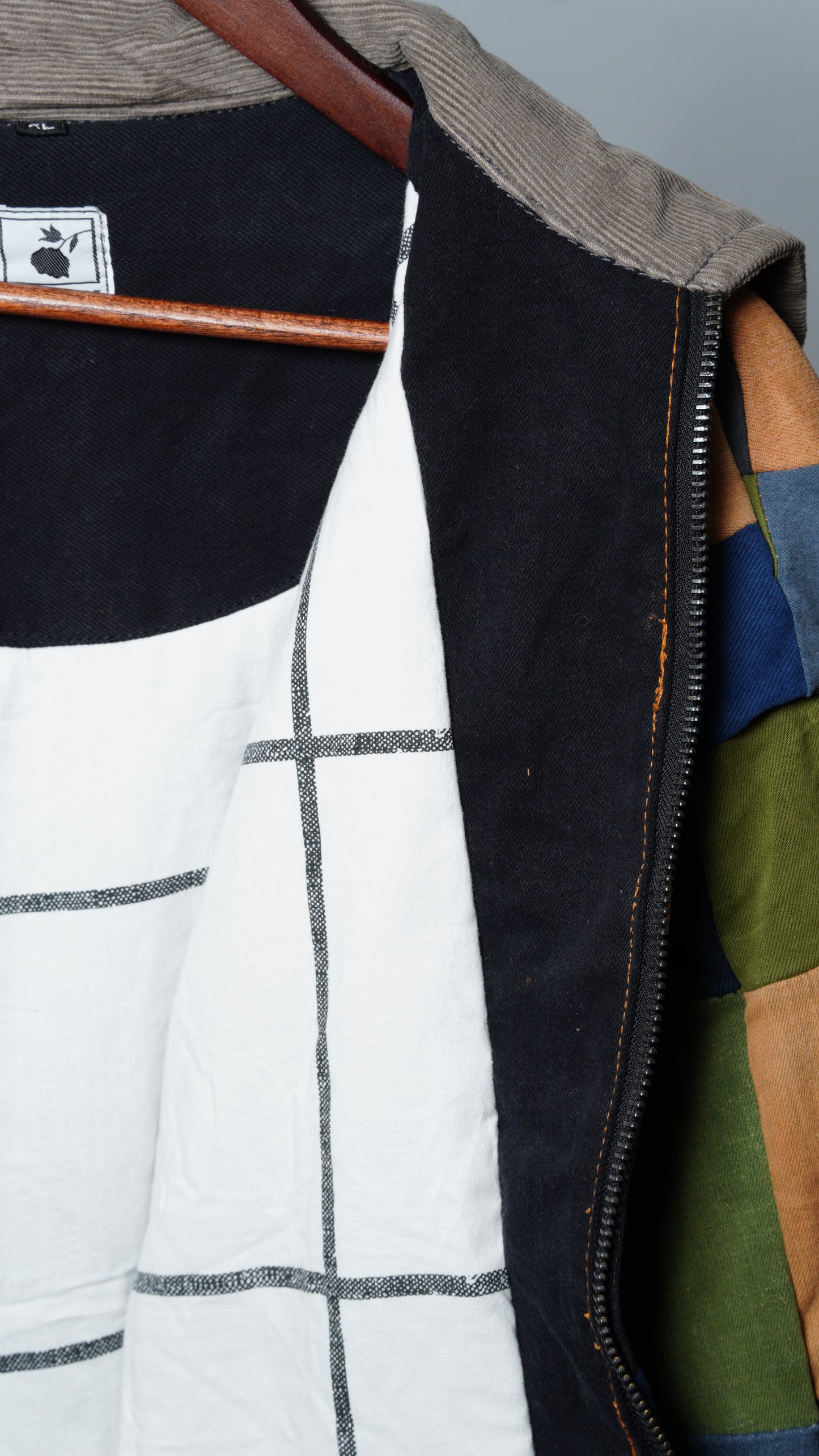 Upcycled Patchwork Jacket Size XL