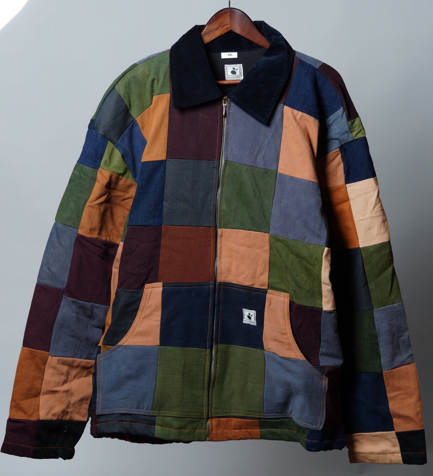 Upcycled Patchwork Jacket Size 4XL