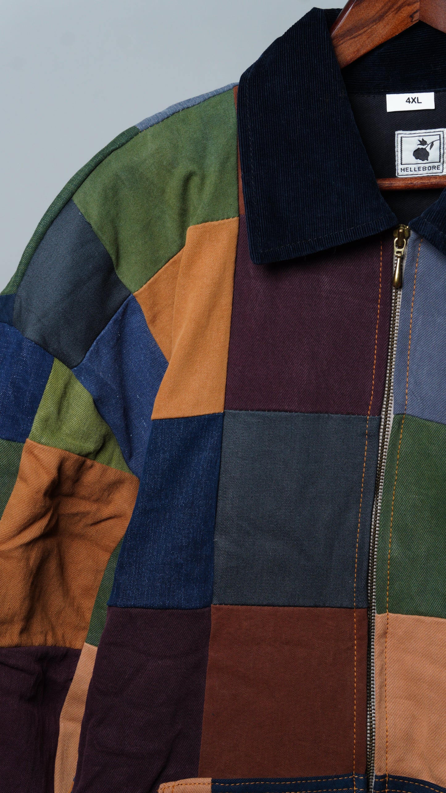 Upcycled Patchwork Jacket Size 4XL