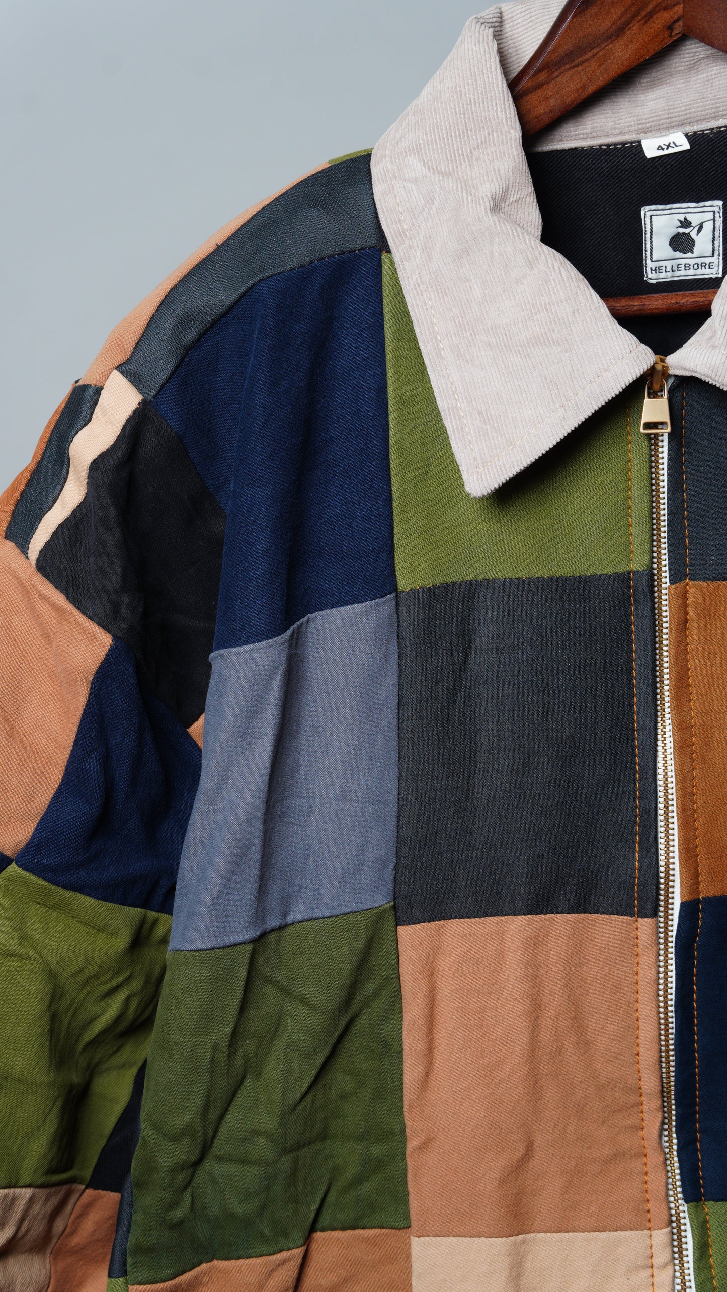 Upcycled Patchwork Jacket Size 4XL