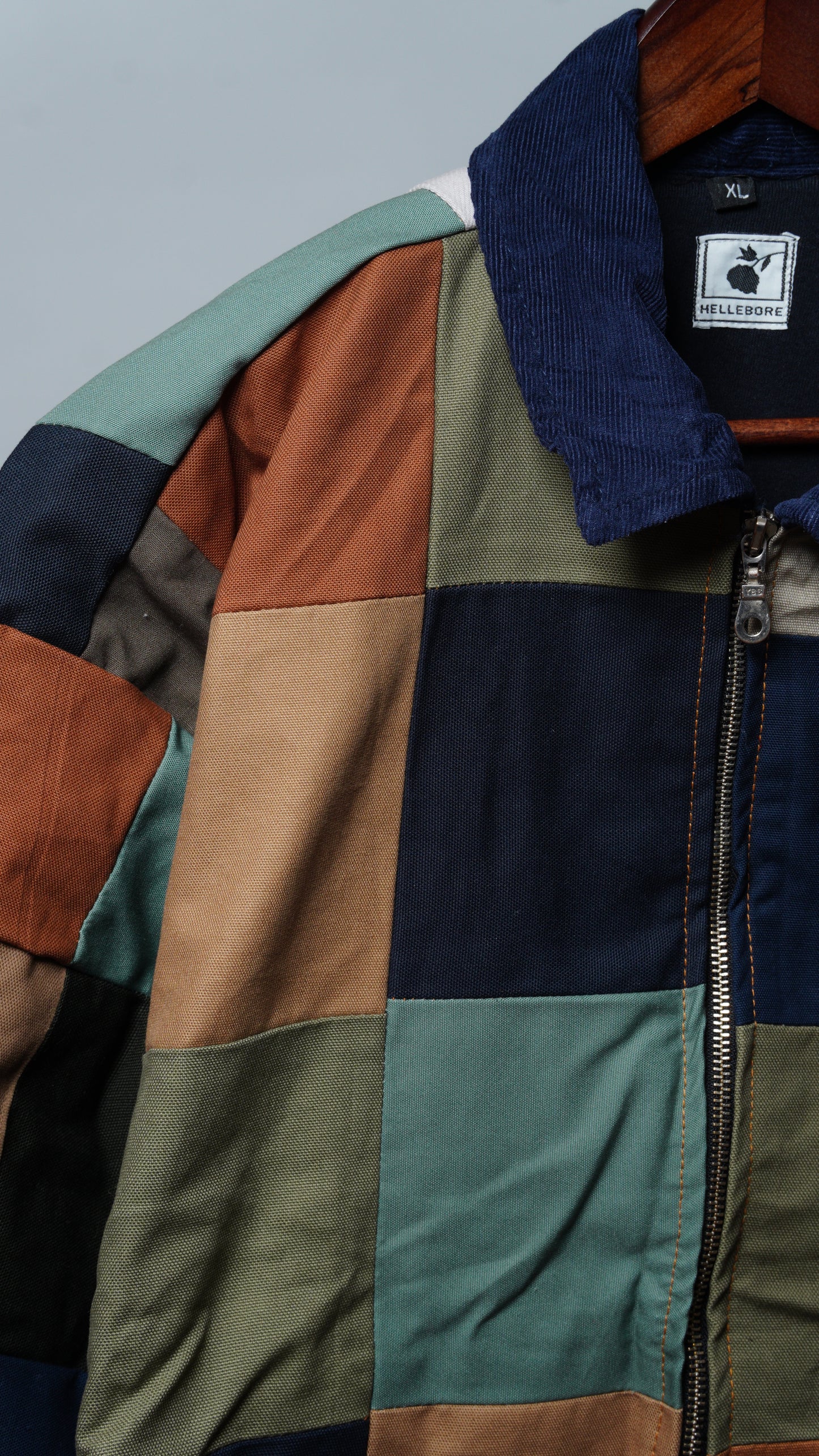 Upcycled Patchwork Jacket Size XL