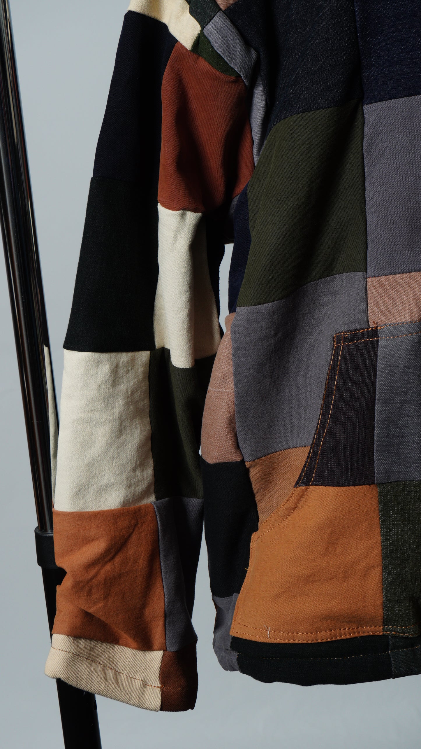 Upcycled Colorblock Patchwork Jacket Size M
