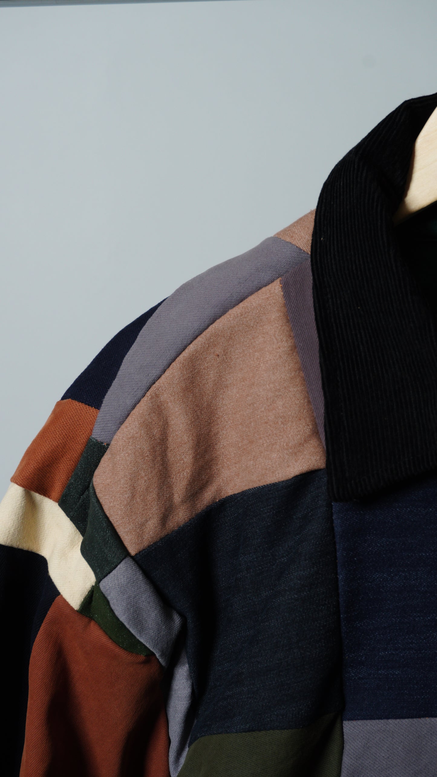 Upcycled Colorblock Patchwork Jacket Size M