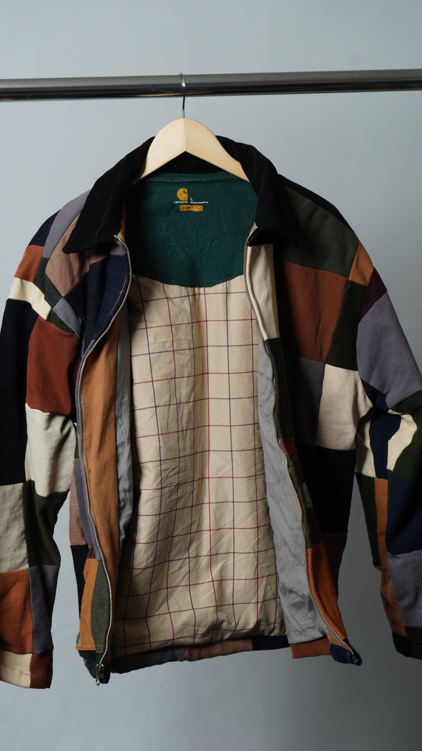 Upcycled Colorblock Patchwork Jacket Size M