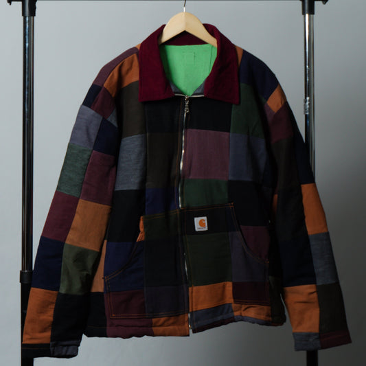 Upcycled Colorblock Patchwork Jacket Size XL