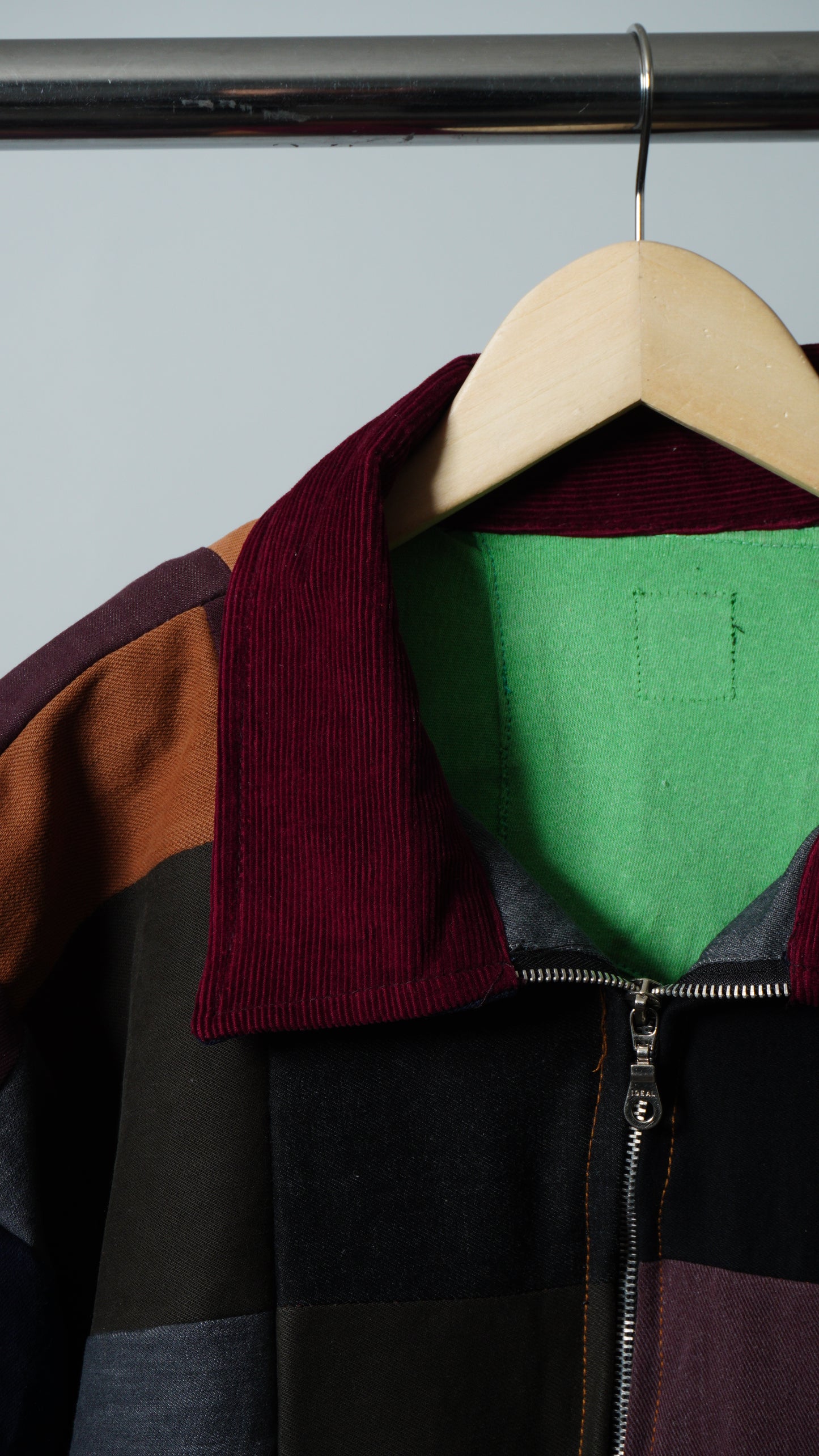 Upcycled Colorblock Patchwork Jacket Size XL