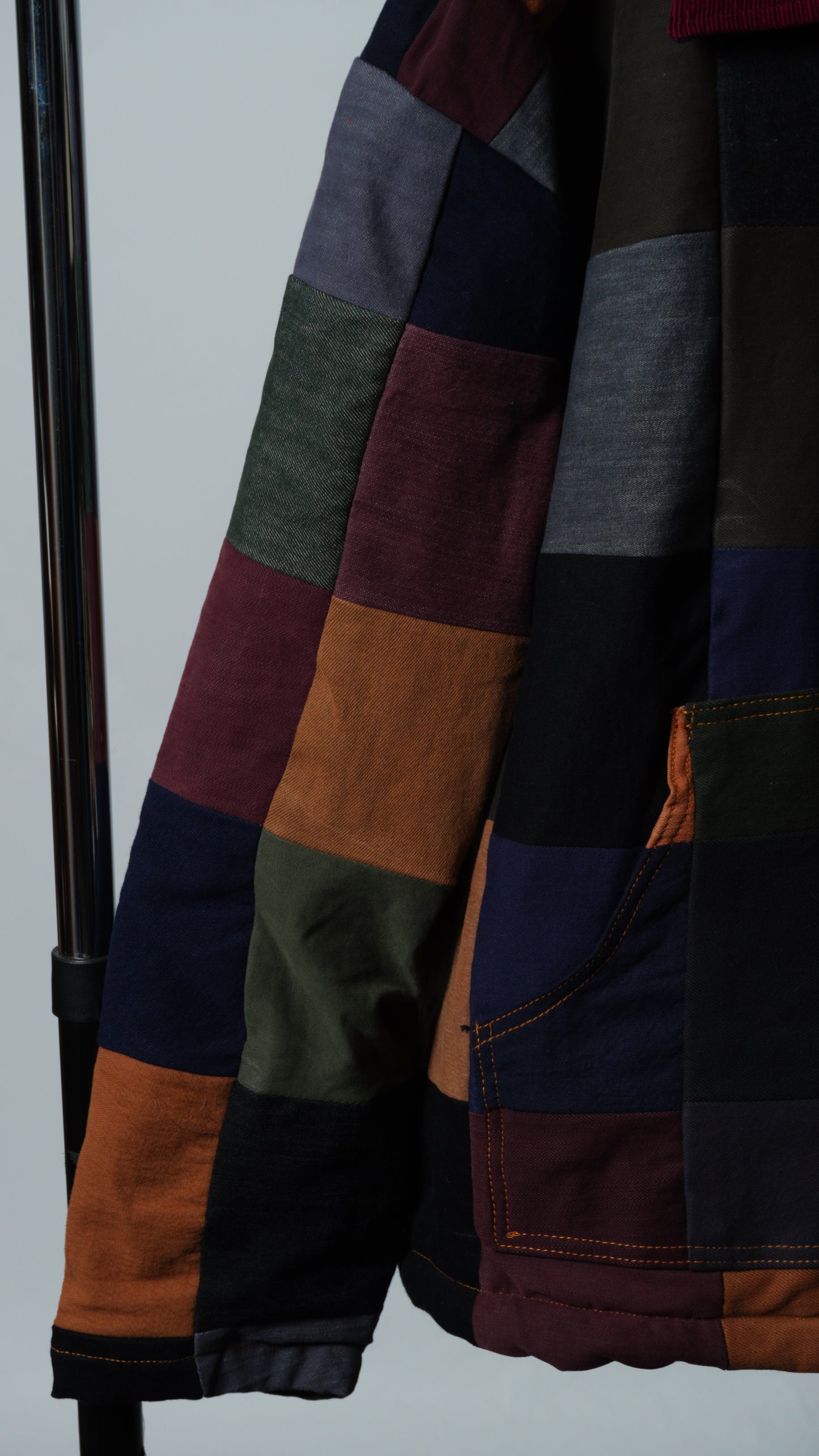 Upcycled Colorblock Patchwork Jacket Size XL