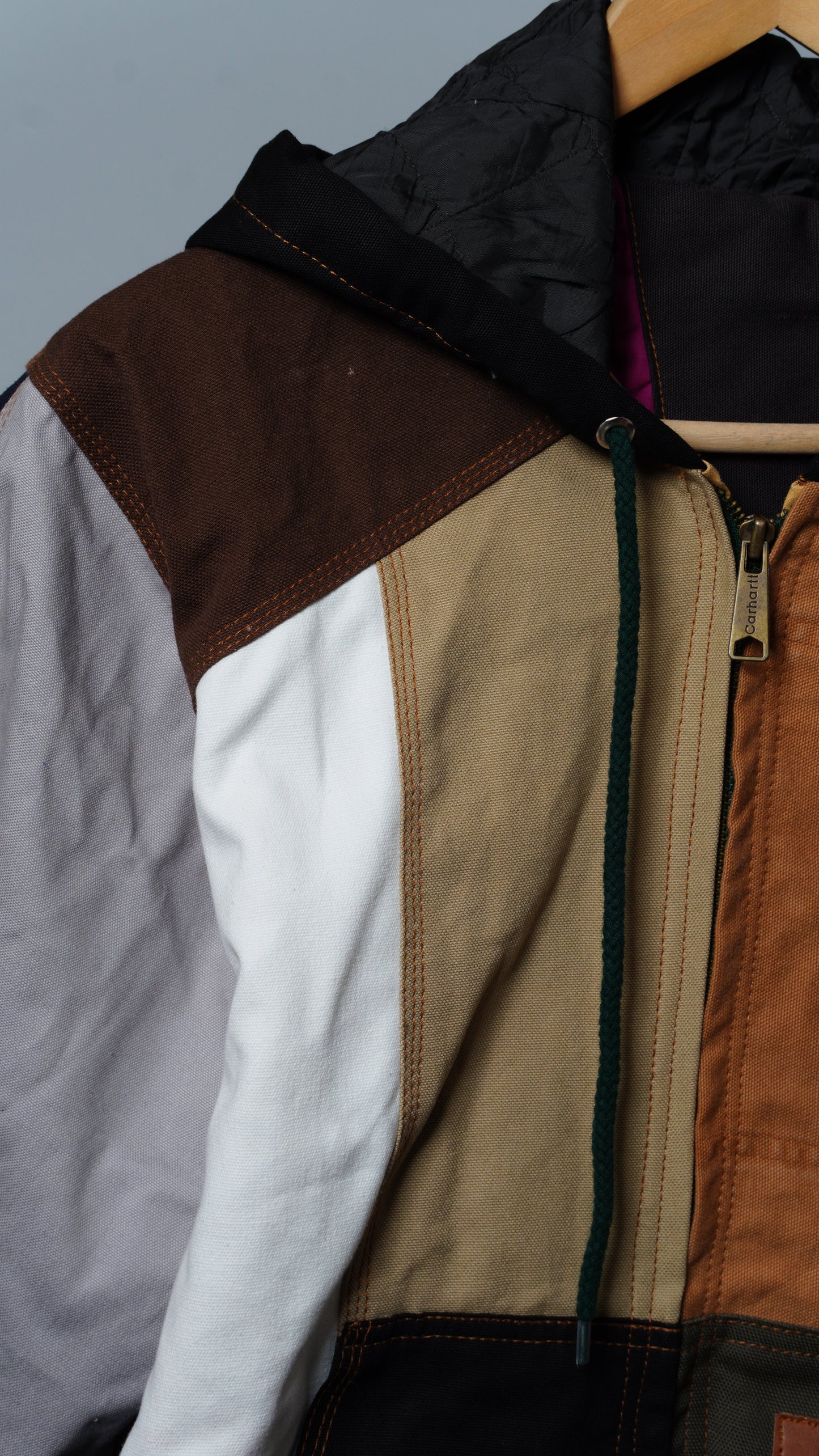 Workwear Colorblock Hooded Jacket Size M