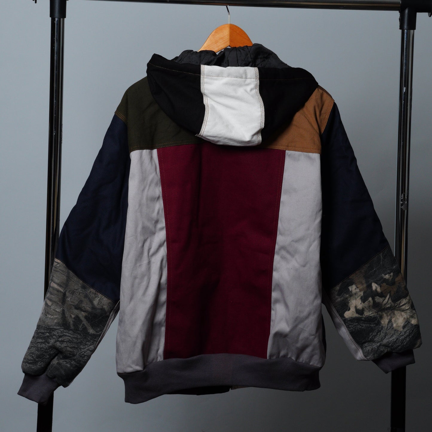 Workwear Colorblock Hooded Jacket Size M