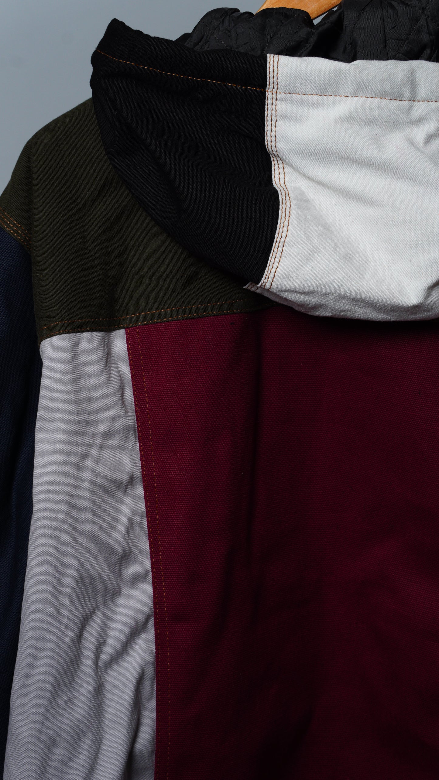 Workwear Colorblock Hooded Jacket Size M