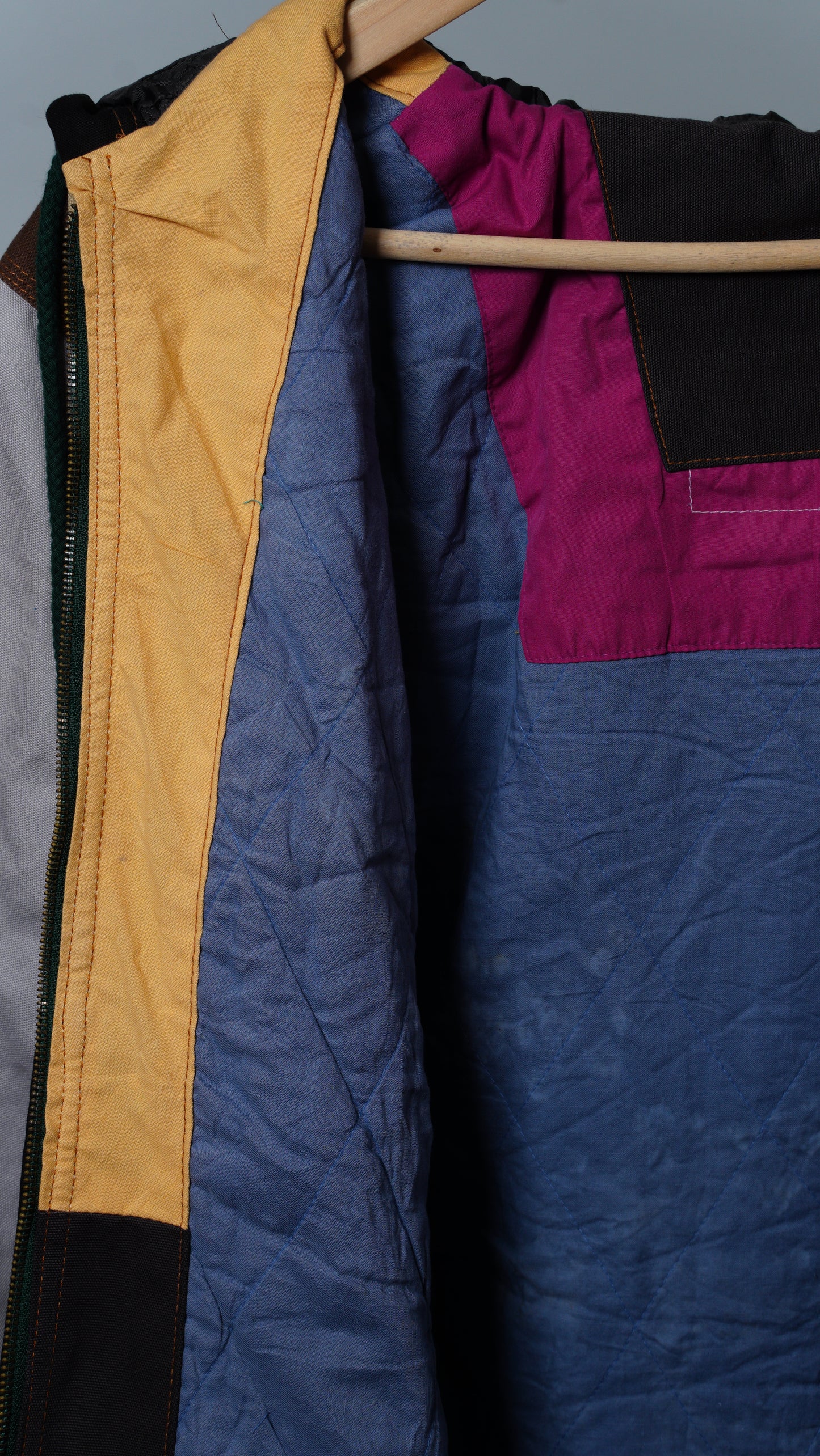 Workwear Colorblock Hooded Jacket Size M