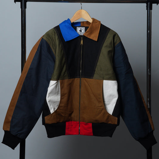 Workwear Colorblock Geometric Jacket Size M