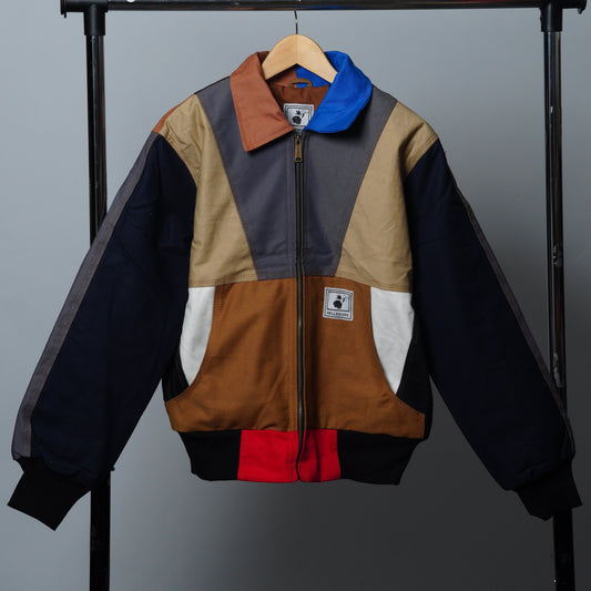 Workwear Colorblock Geometric Jacket Size S