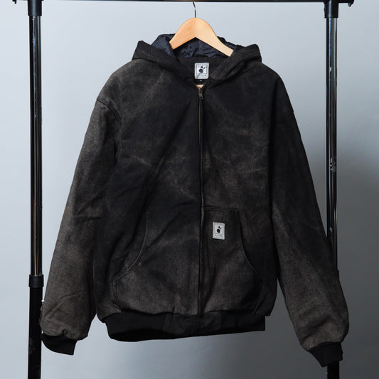 Upcycled Acid Wash Hooded Jacket