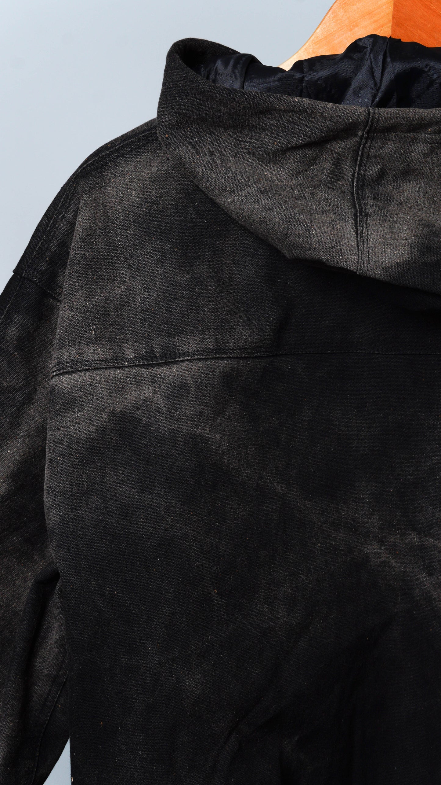 Upcycled Acid Wash Hooded Jacket