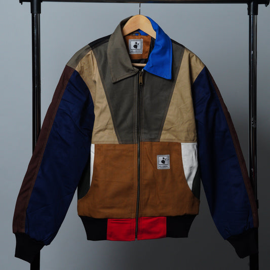 Workwear Colorblock Geometric Jacket Size M