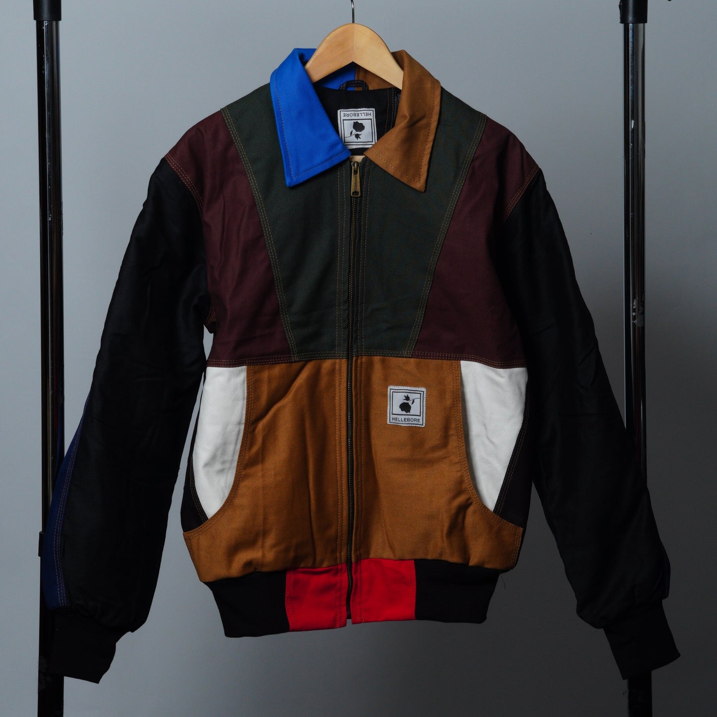 Workwear Colorblock Geometric Jacket Size L