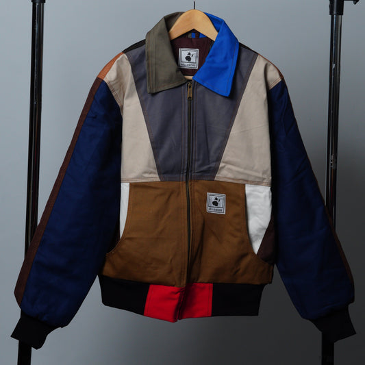 Workwear Colorblock Geometric Jacket Size M