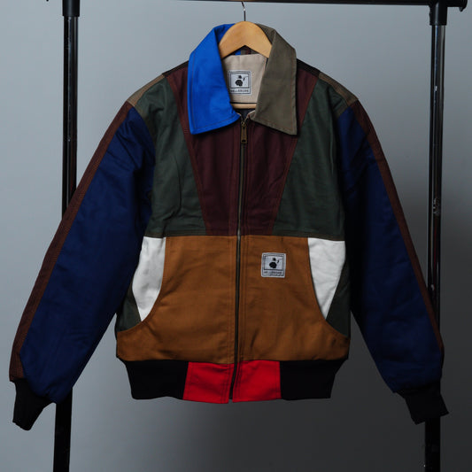 Workwear Colorblock Geometric Jacket Size M