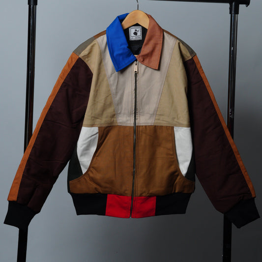 Workwear Colorblock Geometric Jacket Size M