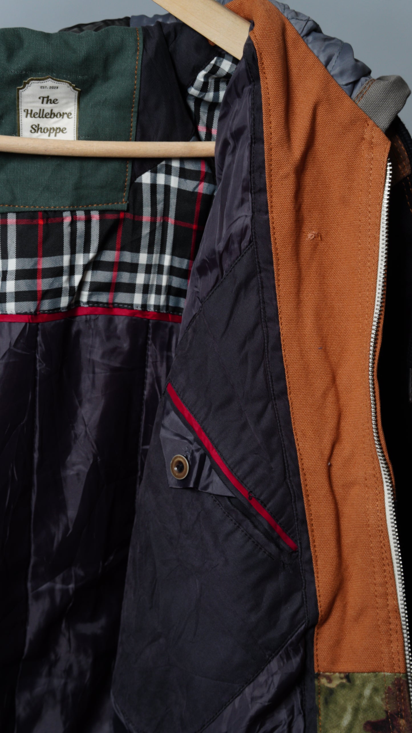Workwear Colorblock Hooded Jacket Size S
