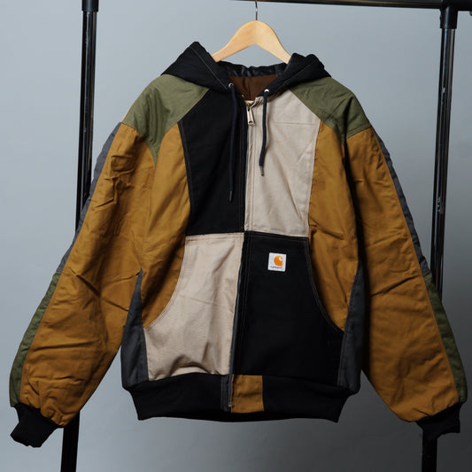 Workwear Colorblock Hooded Jacket Size 2XL