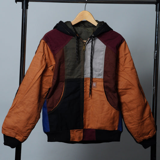 Workwear Colorblock Hooded Jacket Size S
