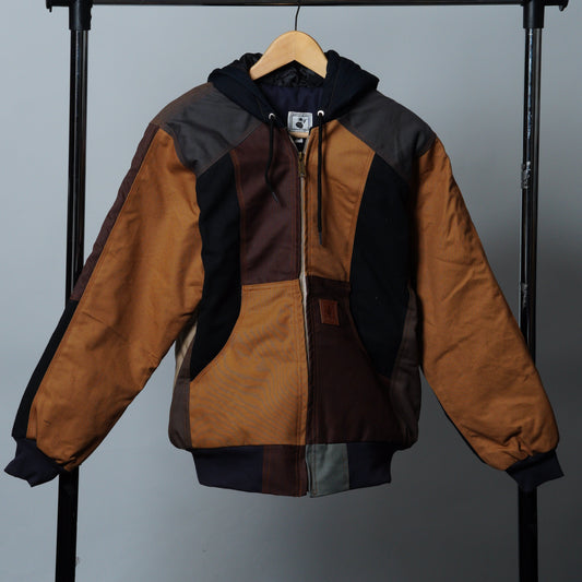 Workwear Colorblock Hooded Jacket Size M