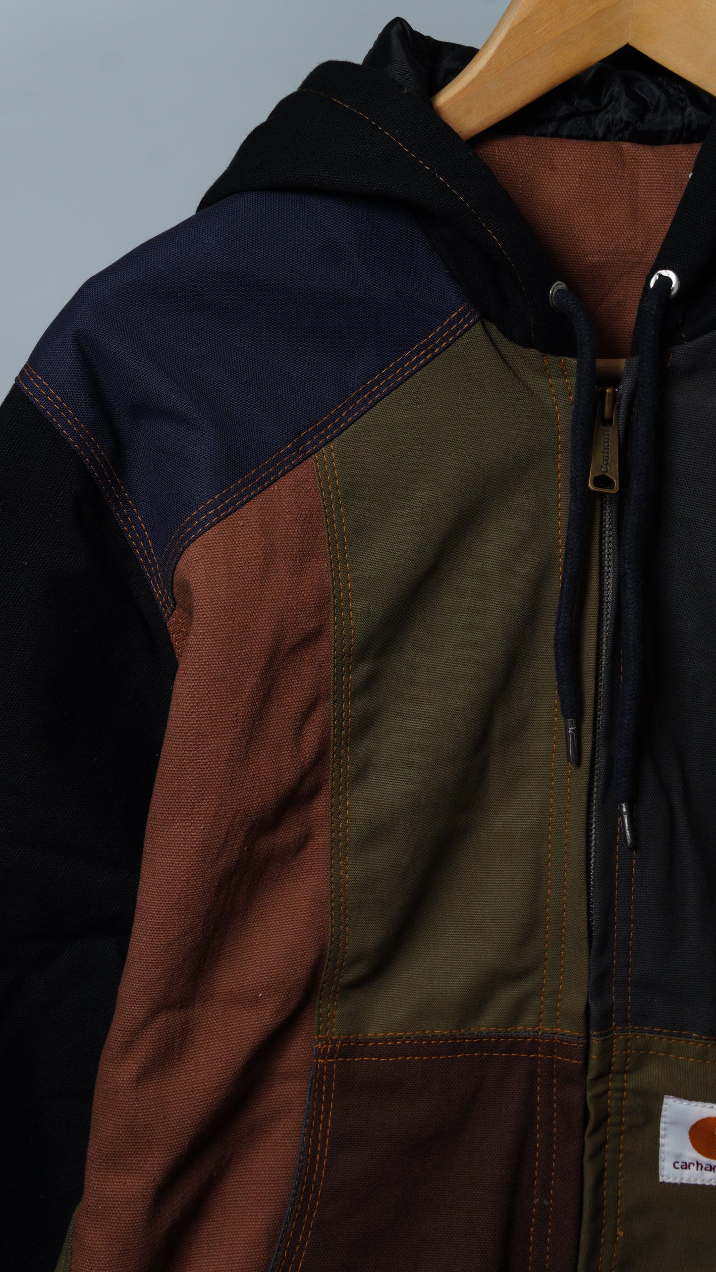 Workwear Colorblock Hooded Jacket Size L
