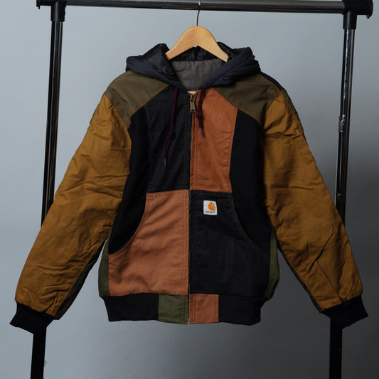 Workwear Colorblock Hooded Jacket Size M