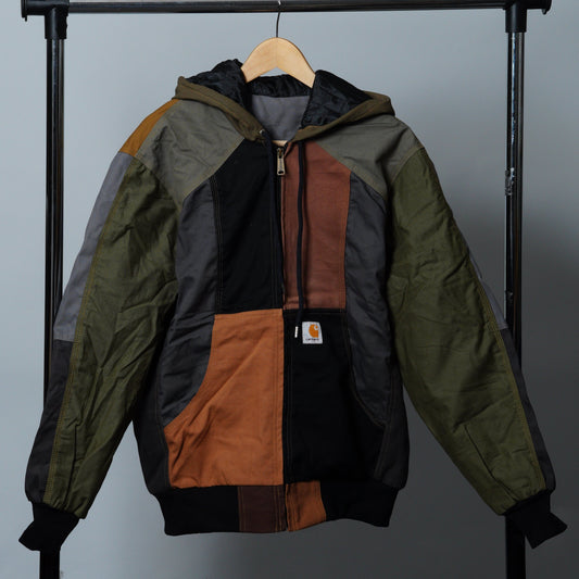 Workwear Colorblock Hooded Jacket Size M