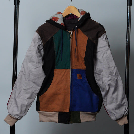 Workwear Colorblock Hooded Jacket Size M
