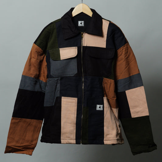 Upcycled Patchwork Jacket Size XL