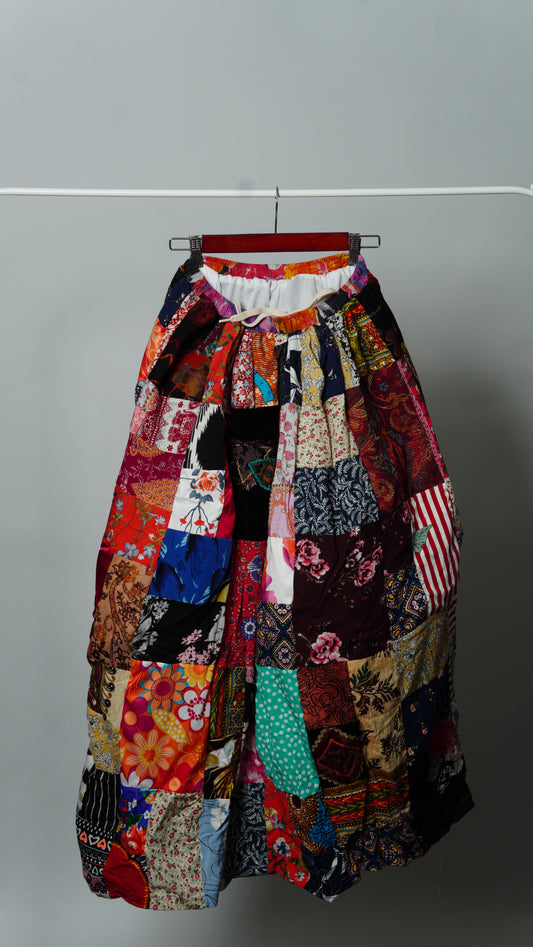 Upcycled Patchwork Maxi Skirt