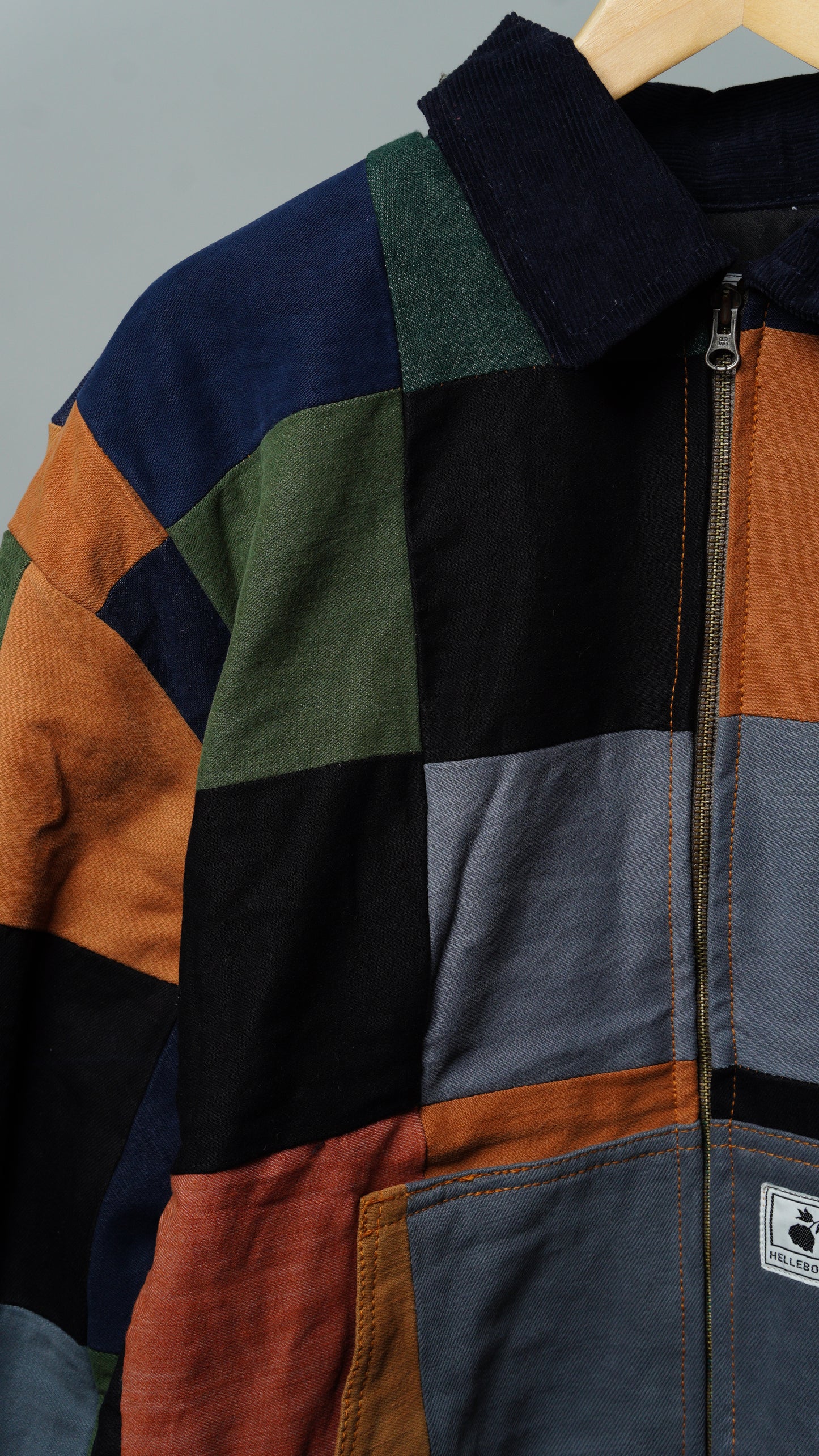 Upcycled Patchwork Jacket Size XL