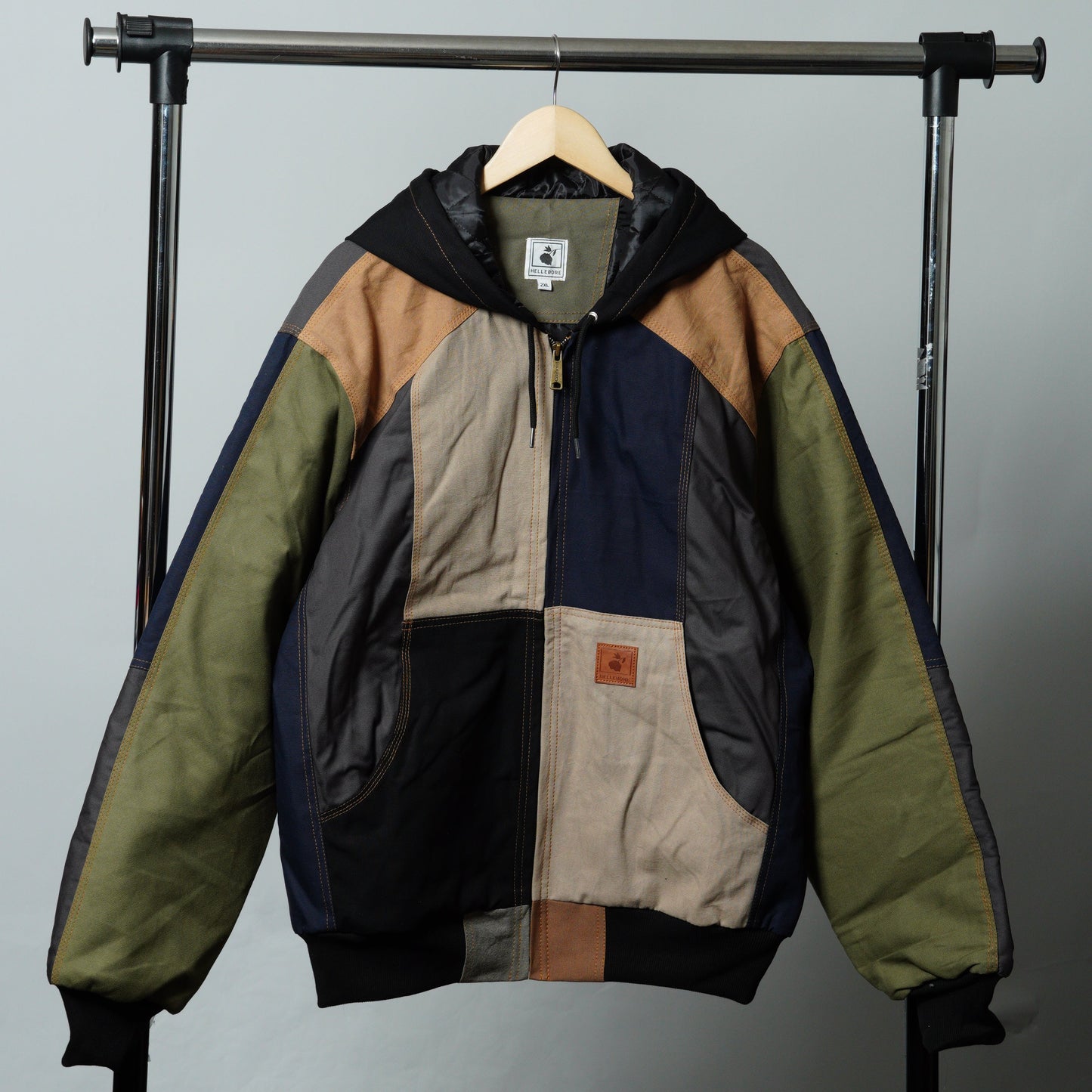 Workwear Colorblock Hooded Jacket Size 2XL