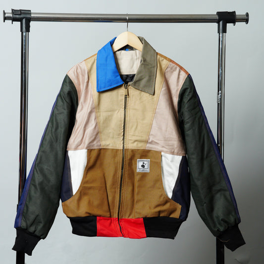 Workwear Colorblock Geometric Jacket Size M