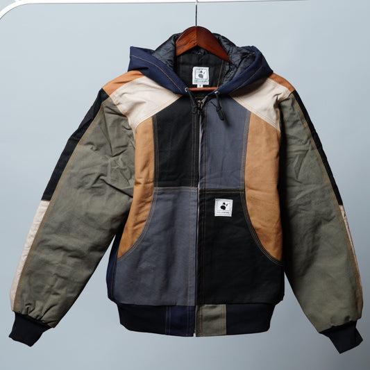 Workwear Colorblock Hooded Jacket Size S