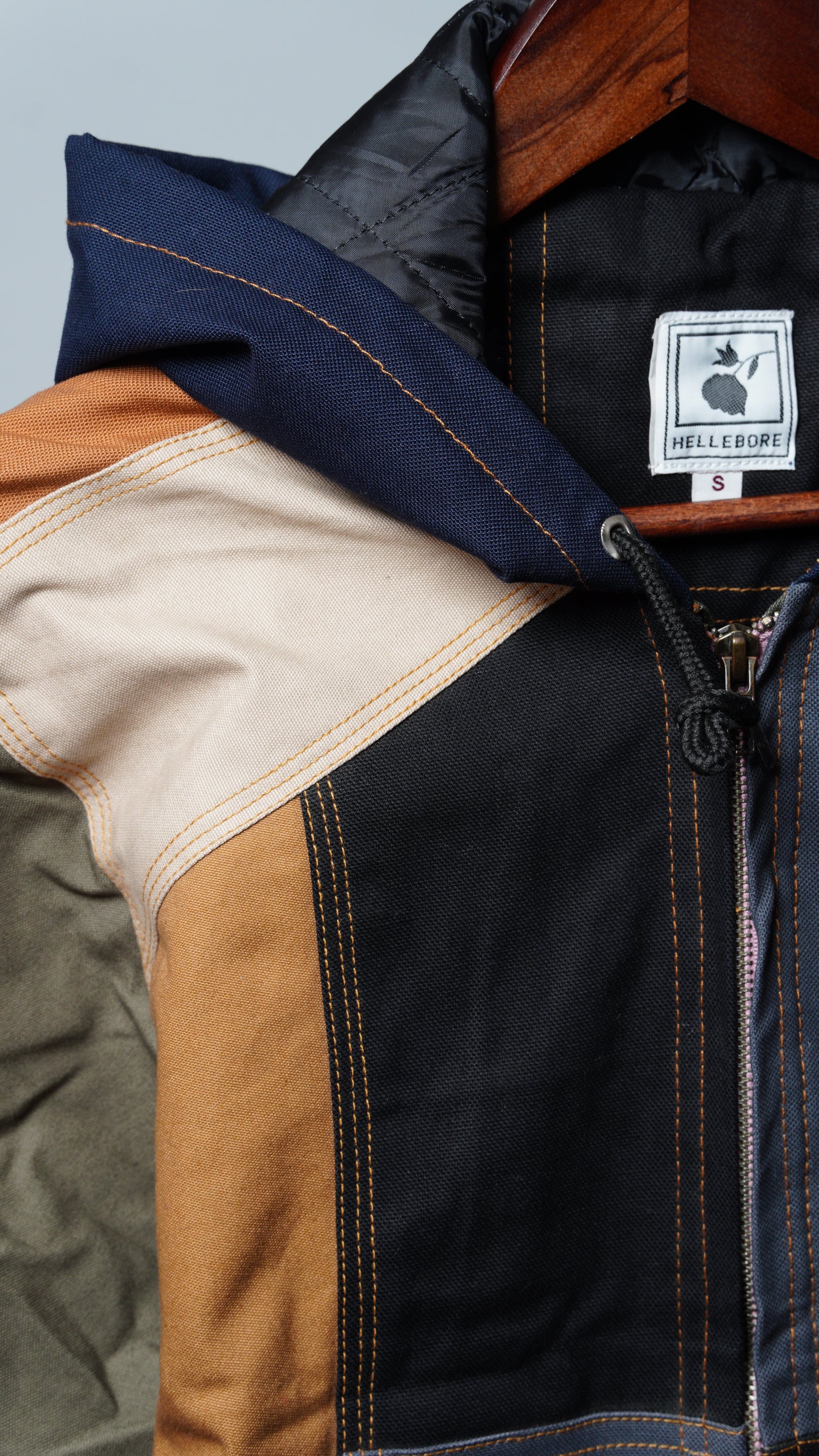 Workwear Colorblock Hooded Jacket Size S