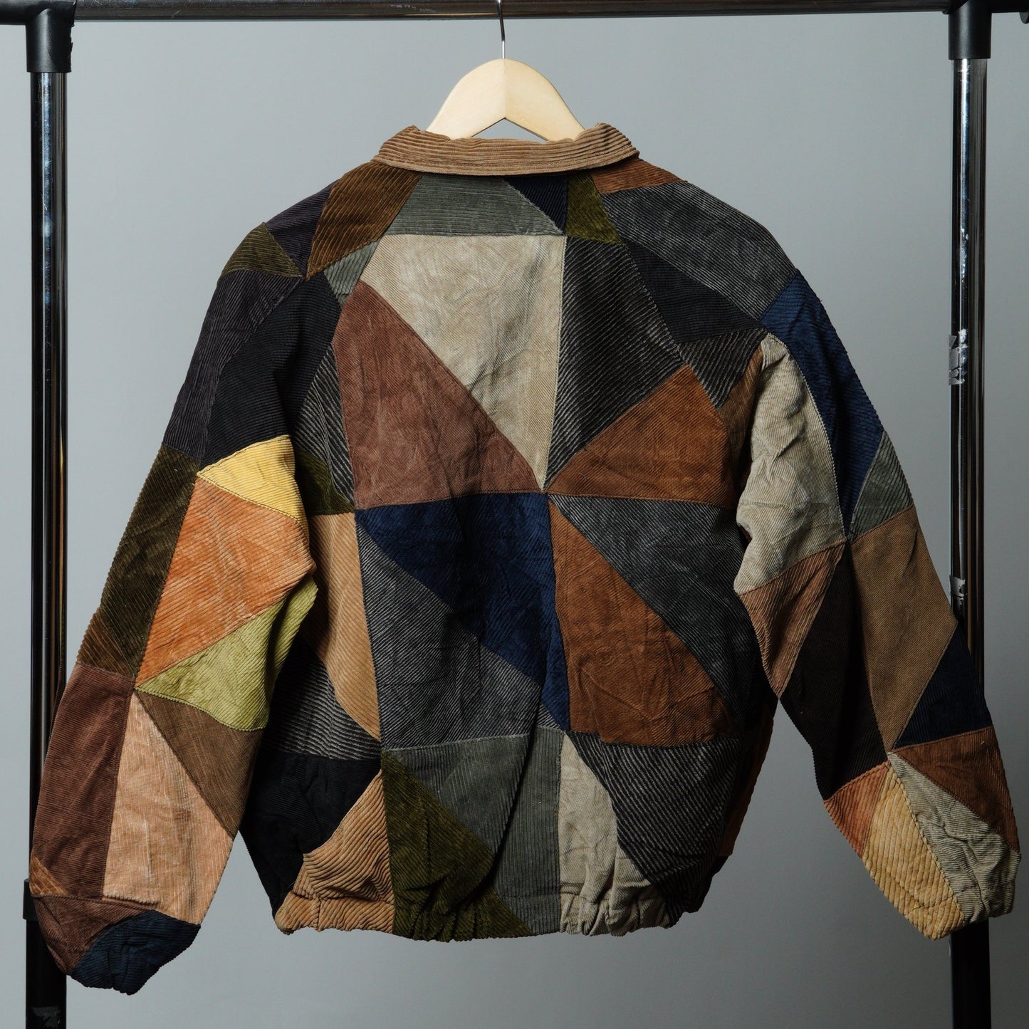 Upcycled Geometric Corduroy Jacket Size M