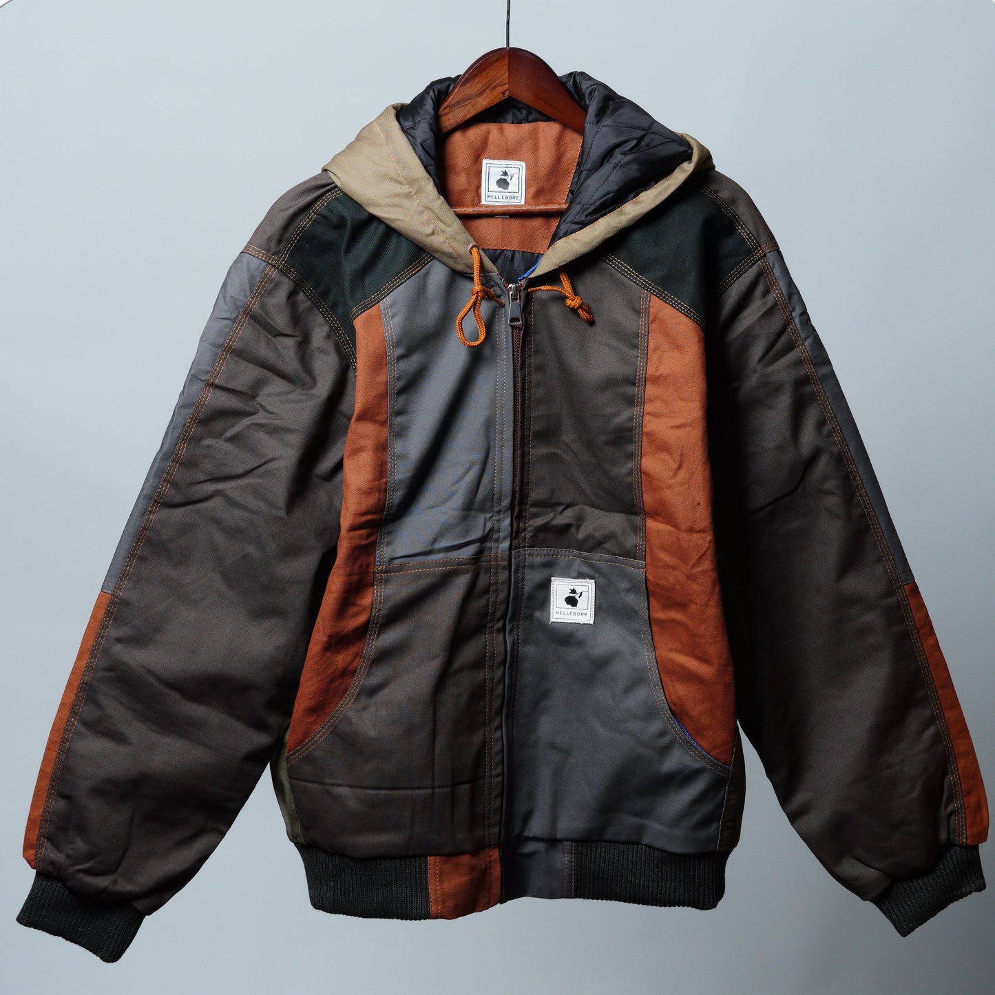 Workwear Colorblock Hooded Jacket Size XL