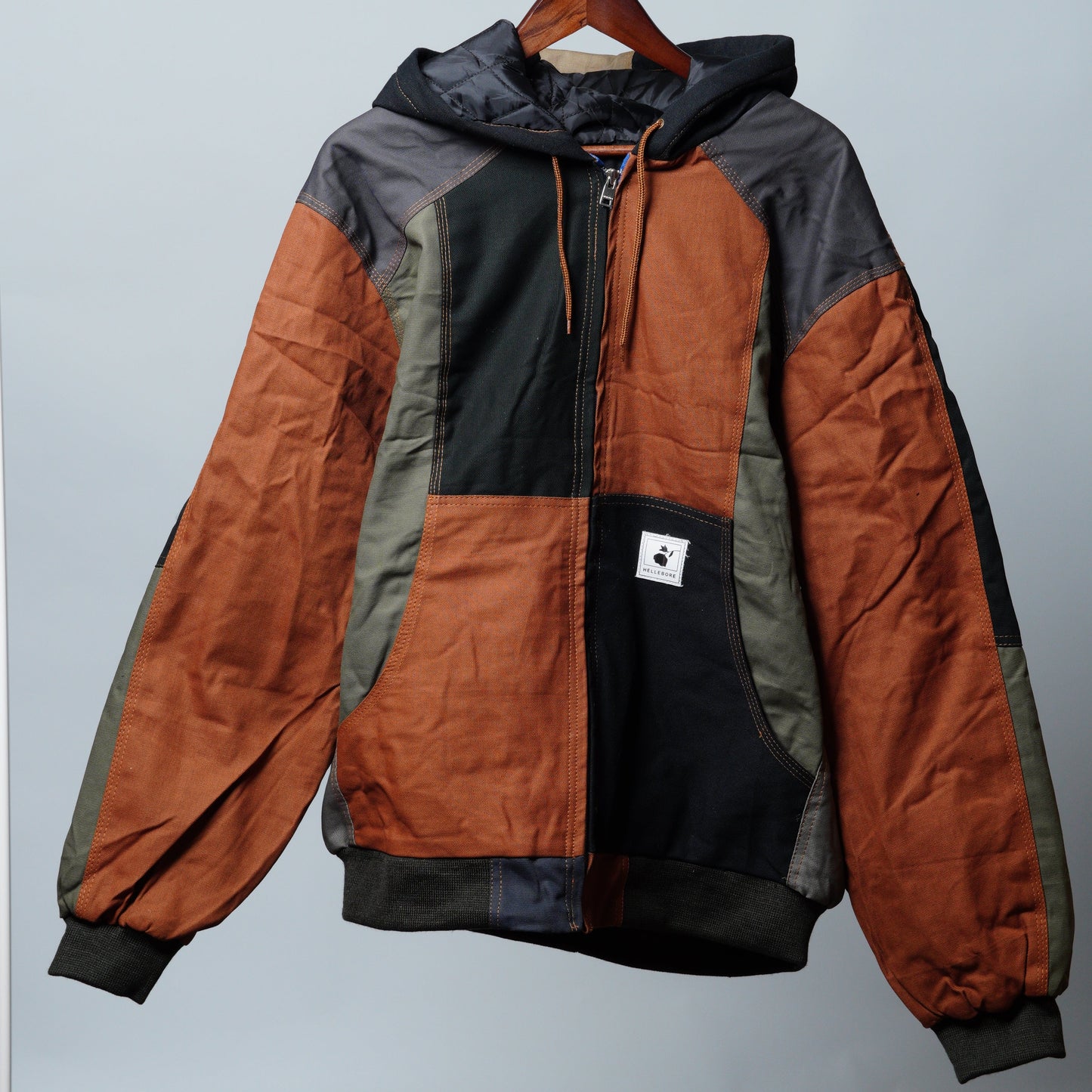 Workwear Colorblock Hooded Jacket Size 2XL