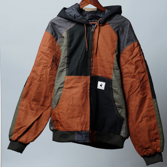 Workwear Colorblock Hooded Jacket Size 2XL