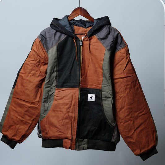 Workwear Colorblock Hooded Jacket Size 2XL