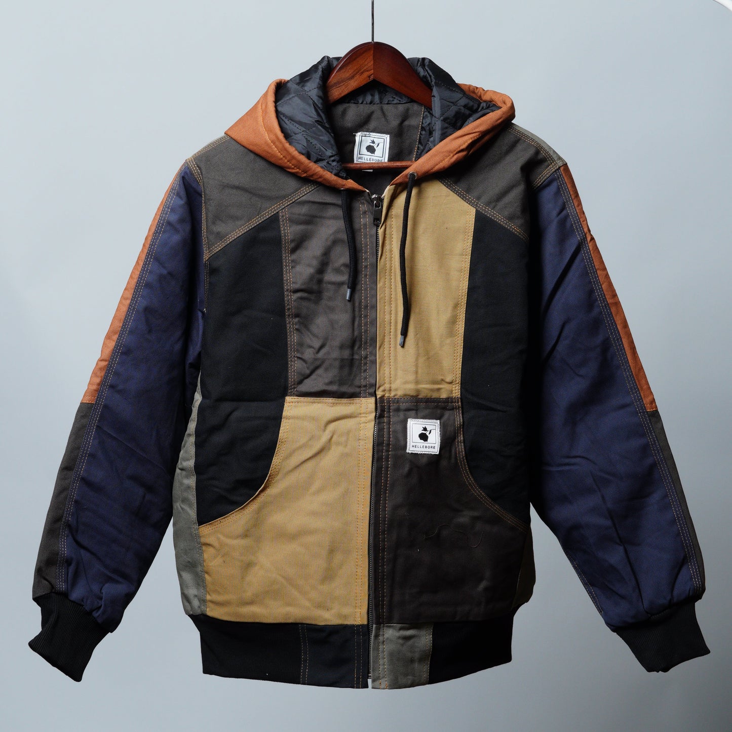 Workwear Colorblock Hooded Jacket Size M